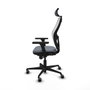 Piqueras y Crespo Chaise de Bureau avec Appui-tête 3D036G2 Gris