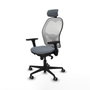 Piqueras y Crespo Chaise de Bureau avec Appui-tête 3D036G2 Gris