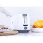 Edm Tostadora double fente longue blanc 1400 W avec fonction chauffer et décongeler 7 positions
