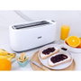 Edm Tostadora double fente longue blanc 1400 W avec fonction chauffer et décongeler 7 positions