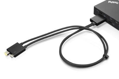 Lenovo ThinkPad Thunderbolt 3 Workstation Dock - Câble de séparation et d'alimentation (70 cm) pour station d'accueil Thunderbolt 3