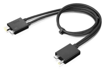Lenovo ThinkPad Thunderbolt 3 Workstation Dock - Câble de séparation et d'alimentation (70 cm) pour station d'accueil Thunderbolt 3
