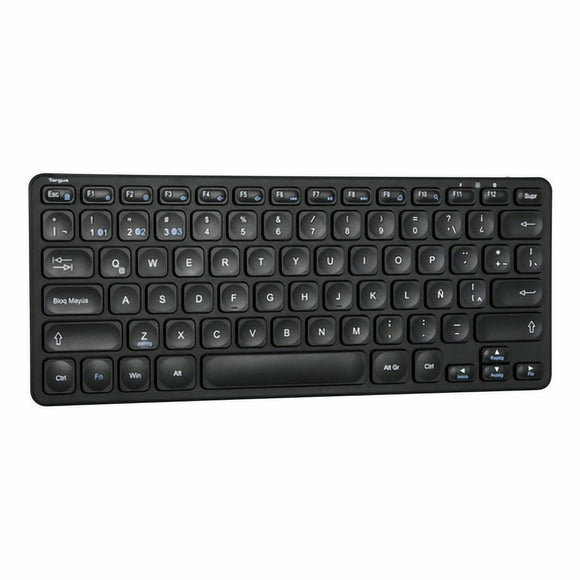 Targus AKB862ES Clavier Bluetooth sans fil QWERTY Espagnol - Protection antimicrobienne DefenseGuard - Compatible universel - Noir