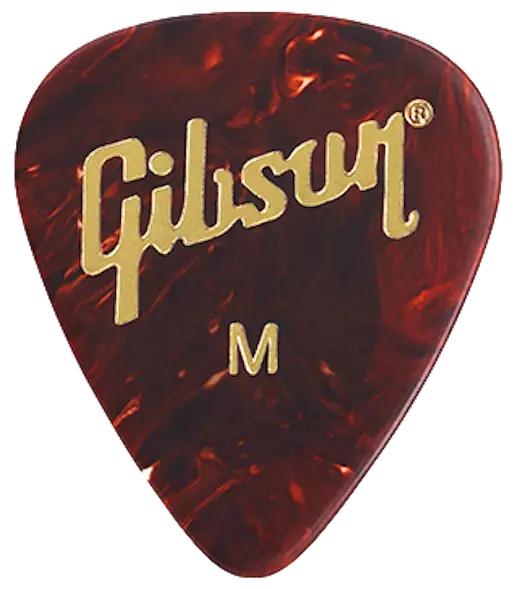 Gibson Pack de 12 Médiators Tortoise Perlado - Medium