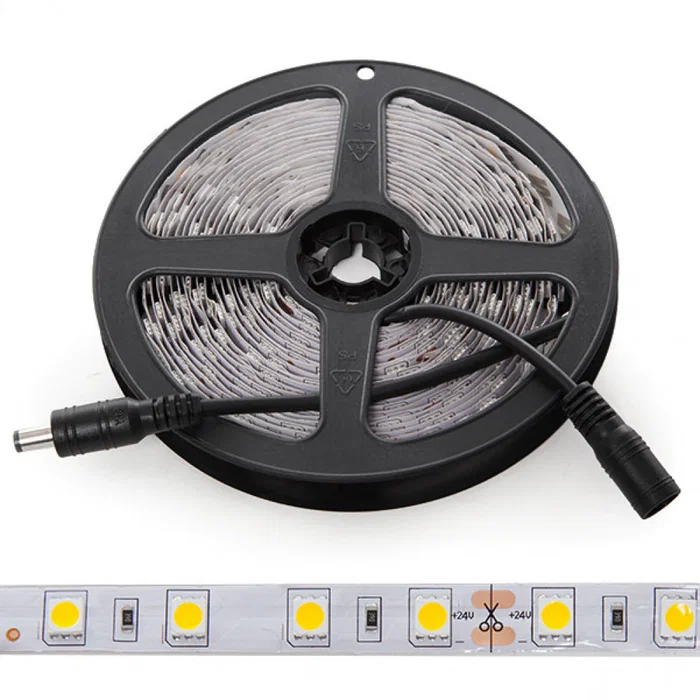 Greenice Tira de LED SMD5050 Blanco Natural 4200K 24VDC 5m