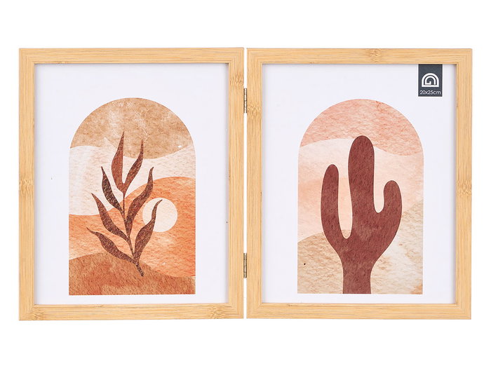 GIFTDECOR Porte-photo double effet bambou 20x25