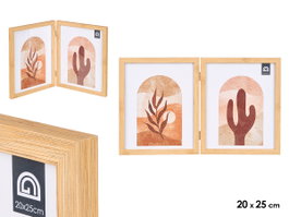 GIFTDECOR Porte-photo double effet bambou 20x25