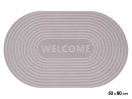 GIFTDECOR Paillasson Welcome Gris 50x80cm