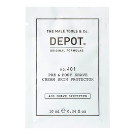 Depot Shave Specifics No. 401 Apaisant - Crème de rasage avant et après visage pour hommes, 10 ml