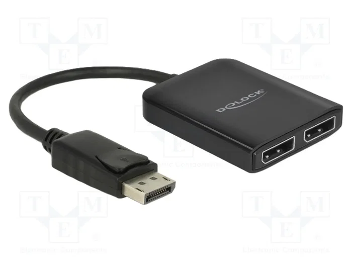 DELOCK Multiprise DisplayPort 1.4, 0,2m, Noir DELOCK Multiprise DisplayPort 1.4, 0,2m, Noir