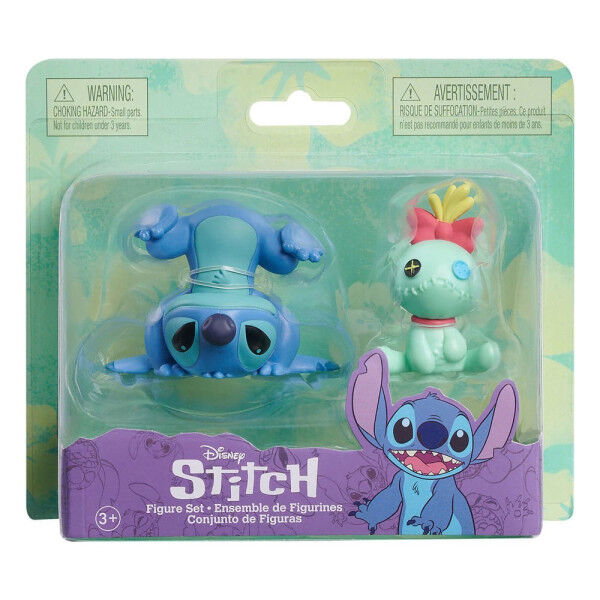 JUST PLAY - Blister 2 figurines Stitch Disney 7,5 cm - Assortiment de modèles