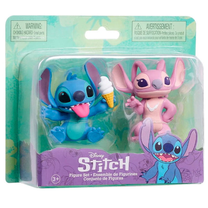 JUST PLAY - Blister 2 figurines Stitch Disney 7,5 cm - Assortiment de modèles