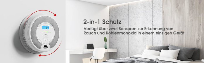 X-Sense Détecteurs de fumée et de monoxyde de carbone SC07-W / ZASXS00148WEU Blanc, gris
