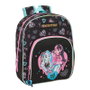 SAFTA Sac à dos Monster High 34 cm, adaptable aux chariots, avec poche latérale pour bouteille, poche avant grande capacité, sangles ergonomiques rembourrées et poignée de transport