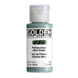 Golden Couleurs Acryliques Fluides Vert Thalo Tonalité Bleue 30 ml