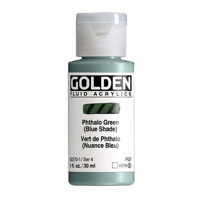 Golden Couleurs Acryliques Fluides Vert Thalo Tonalité Bleue 30 ml Golden Couleurs Acryliques Fluides Vert Thalo Tonalité Bleue 30 ml
