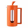 Oroley Théière Orange en Acier inoxydable et Verre Borosilicaté 350 ml
