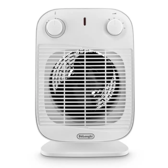 Delonghi Soufflant Salle de Bain HFS50A20.WH - Chauffage Ventilateur 2000W 2 Puissances, Thermostat, Mode Ventilation, IP21