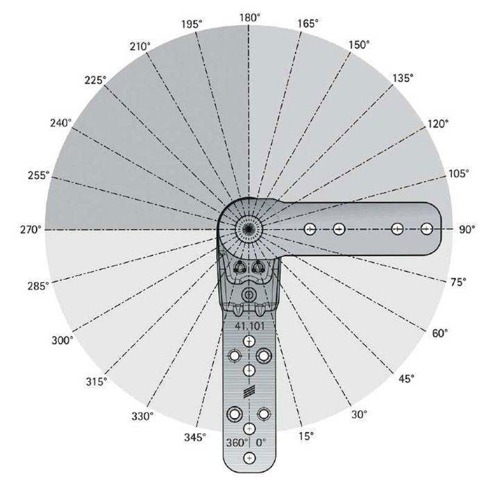 Hettich Varioflex Jeu de Ressort Compas 90°-210° pour Canapé 7 Positions