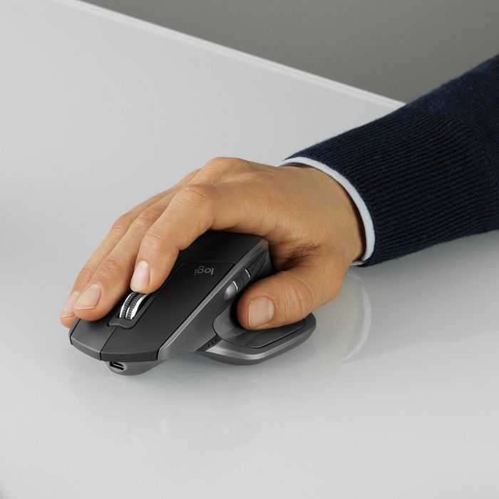 Logitech MX Master 2S Souris sans fil avec connexion Bluetooth et Unifying, capteur 4000 DPI, défilement adaptatif, technologie Flow pour 3 ordinateurs, recharge rapide via USB
