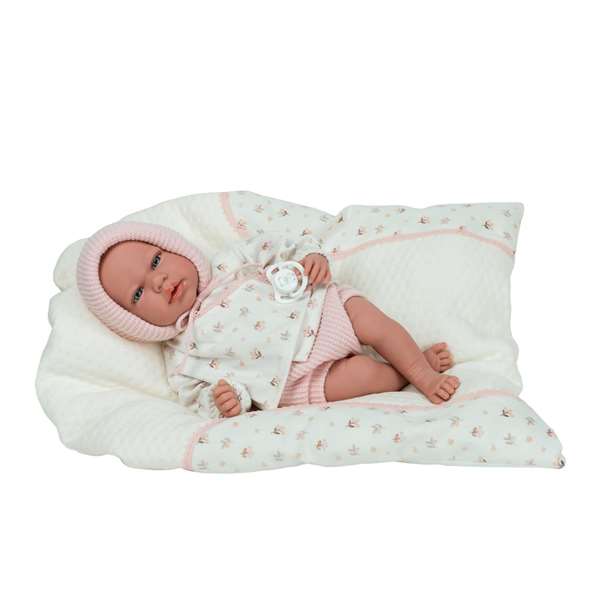 Muñecas Arias Poupée Elegance Andie Rose de 40 cm avec coussin, poupée lestée pour enfant de 3 ans et plus - Jeu en espagnol Muñecas Arias Poupée Elegance Andie Rose de 40 cm avec coussin, poupée lestée pour enfant de 3 ans et plus - Jeu en espagnol
