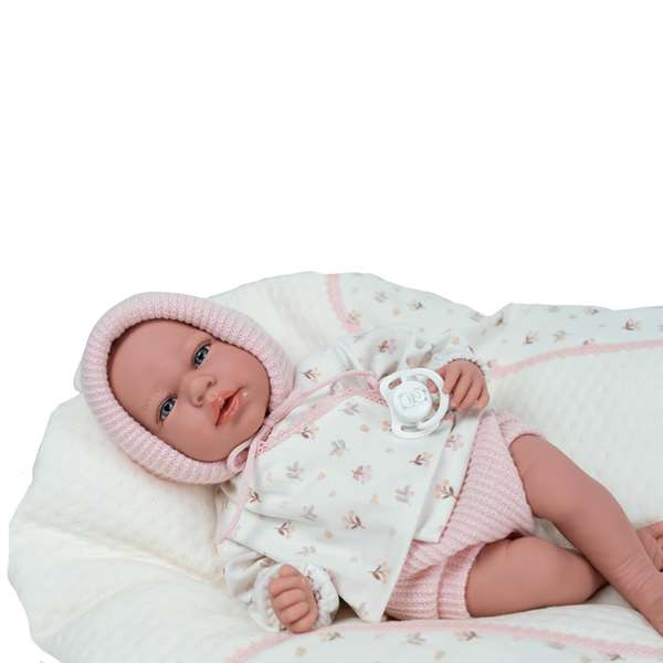 Muñecas Arias Poupée Elegance Andie Rose de 40 cm avec coussin, poupée lestée pour enfant de 3 ans et plus - Jeu en espagnol Muñecas Arias Poupée Elegance Andie Rose de 40 cm avec coussin, poupée lestée pour enfant de 3 ans et plus - Jeu en espagnol