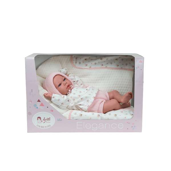 Muñecas Arias Poupée Elegance Andie Rose de 40 cm avec coussin, poupée lestée pour enfant de 3 ans et plus - Jeu en espagnol Muñecas Arias Poupée Elegance Andie Rose de 40 cm avec coussin, poupée lestée pour enfant de 3 ans et plus - Jeu en espagnol