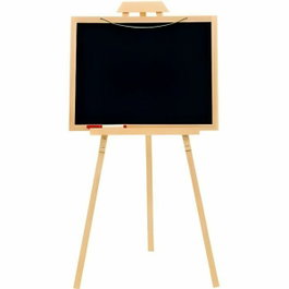 Jeujura Chevalet créatif en bois avec ardoise réversible