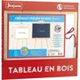 Jeujura Chevalet Créatif en Bois pour Enfants avec Ardoise Réversible Aimantée et Accessoires Inclus (Lettres, Craies, Feutre)