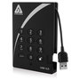 Apricorn Aegis Padlock 3.0 - Disque dur portable chiffré USB 3.0 500 Go - Chiffrement matériel AES 256-bit FIPS 197 - Sans logiciel - 5 Gbps - Clavier résistant à l'usure