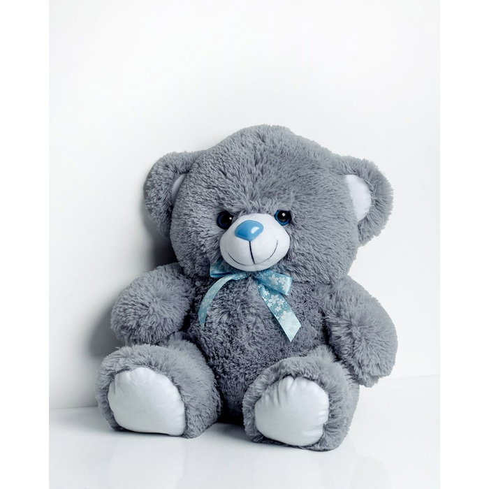 GO GIFT Ours en peluche Tommy Gris 65 cm