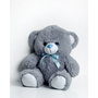 GO GIFT Ours en peluche Tommy Gris 65 cm