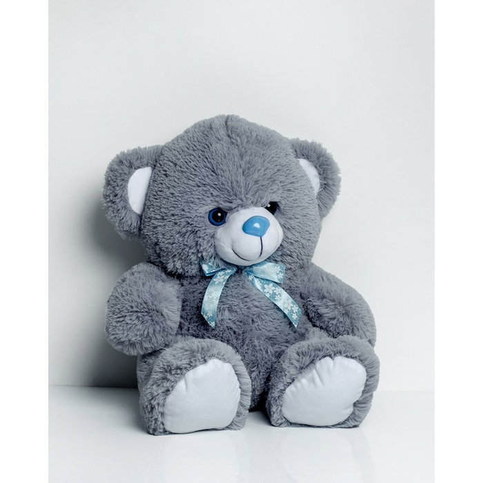 GO GIFT Ours en peluche Tommy Gris 65 cm