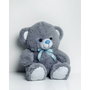 GO GIFT Ours en peluche Tommy Gris 65 cm