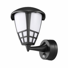 Edm Applique murale LED avec capteur de mouvement et crépusculaire, Noir