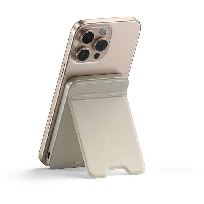 Satechi OntheGo Magnetic Qi2 Powerbank Stand 5000 mAh Sand