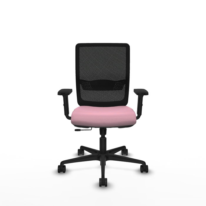 PIQUERAS Y CRESPO Chaise Haches Synchrone/Traslack Rose et Noir