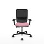 PIQUERAS Y CRESPO Chaise Haches Synchrone/Traslack Rose et Noir