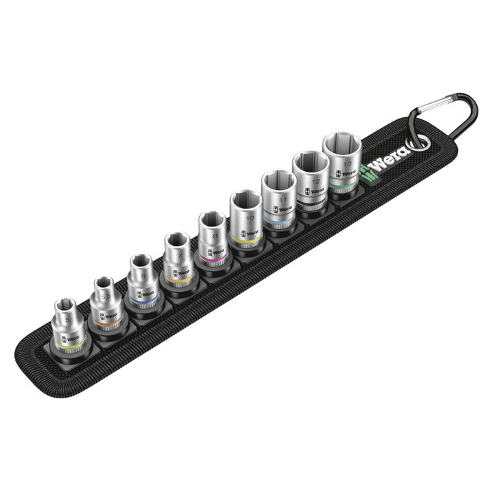 Wera Belt A 4 Zyklop jeu de douilles 1/4 pouces, 9 pièces Wera Belt A 4 Zyklop jeu de douilles 1/4 pouces, 9 pièces