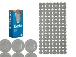 Berilo Tapis de Bain Antidérapant Brique Gris - 67 x 36 x 1 cm (Set de 6)