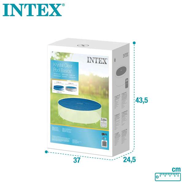 Intex - Couverture solaire pour piscine Easy Set Frame, diamètre 366 cm, PVC