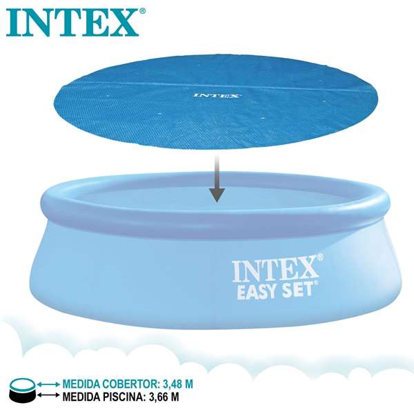 Intex - Couverture solaire pour piscine Easy Set Frame, diamètre 366 cm, PVC