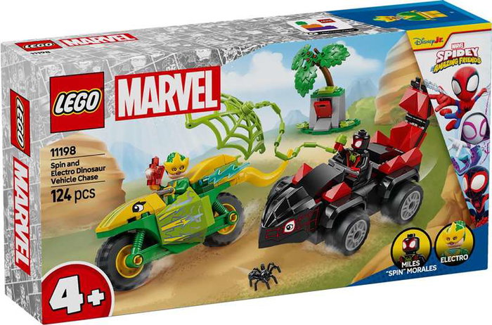 LEGO Marvel 11198 Course-poursuite entre Spin et Electro en dino-véhicules