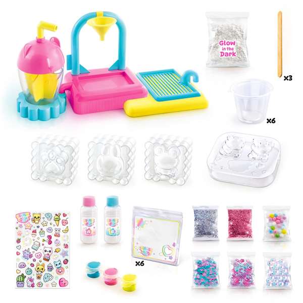 Canal Toys Juego Fábrica de Squishy Factory DIY Kit de Création de Squishies Mous et Phosphorescents pour Enfants - avec Accessoires et Moule - Multicolore