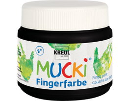 Kreul Pintura de dedos MUCKI negro 150ml. de 12 couleurs