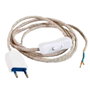 Câble d’Alimentation EDM 2 m 2 x 0,75 mm Interrupteur d'éclairage Cordon
