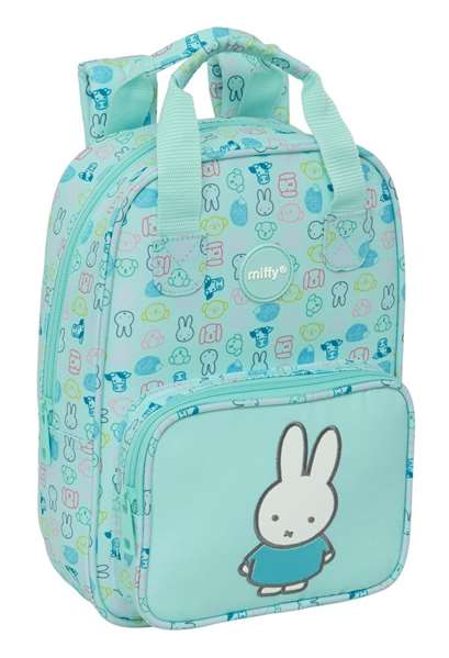 Safta Mochila infantile recyclée et imperméable Miffy "Friends" 20x28x8 cm - Sac à dos enfant