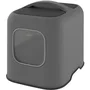 Rotho Biala - Maison de toilette pour chat avec filtre anti-odeurs - 50 x 38 x 40 cm - Bac à litière anthracite en plastique recyclé