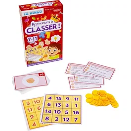 Tactic Apprenons à Classer - Jeu de Société IQ Bingo - 2 Joueurs dès 7 Ans - 100 Défis