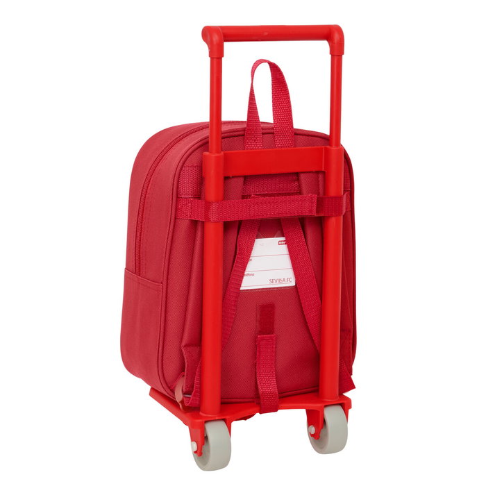 Cartable à roulettes Sevilla Fútbol Club Rouge 22 x 27 x 10 cm